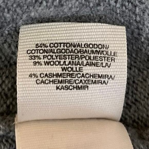 Rachel Roy Gray Gold Cashmere Metallic Striped Crew Neck Pullover Sweater Top S - Picture 4 of 4